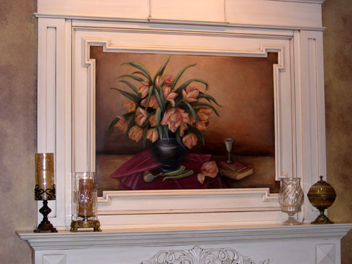 Still Life Mural - Fireplace Mural