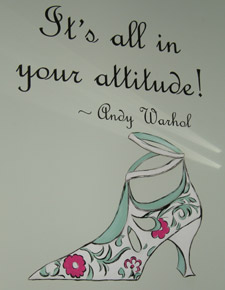 Andy Warhol Quote and hand Painted Shoe