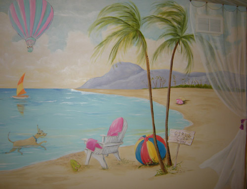 Fun Sun and Sand - Ocean Views - Murals for Children
