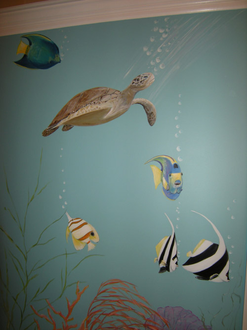 Under Sea Life - Turtles and Fish Mural