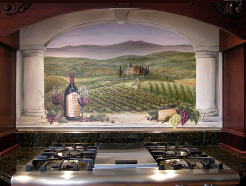 Tuscan Villa - Kitchen Backsplash